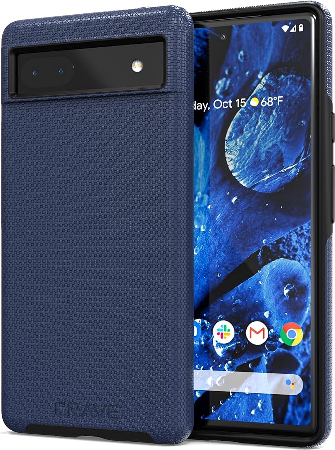 Crave Dual Guard Case for Google Pixel 6a, Shockproof Protection, Navy - Polycarbonate, TPU, Rubber