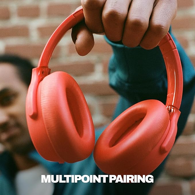 Skullcandy Crusher ANC 2 Wireless Over-Ear Bluetooth Headphones with Multi-Sensory Bass, Active Noise Cancelling, Up to 60 Hours Battery, Microphone for iPhone Android - Plasma