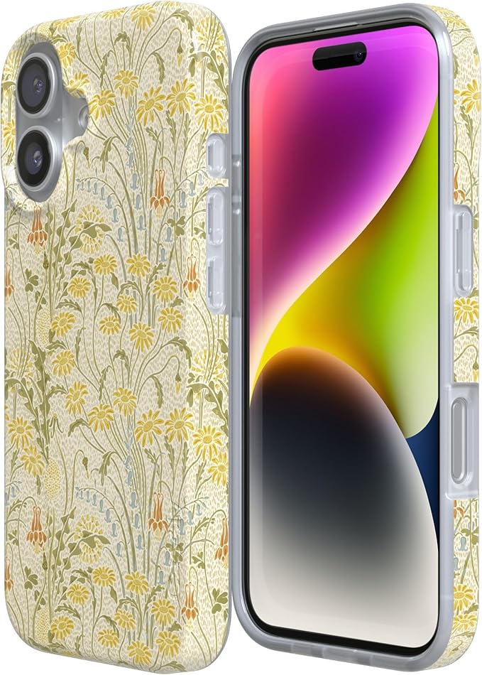 Casely iPhone 17 Case | Boho Blooms | Golden Floral | Compatible with MagSafe | Classic Ultra Slim Design