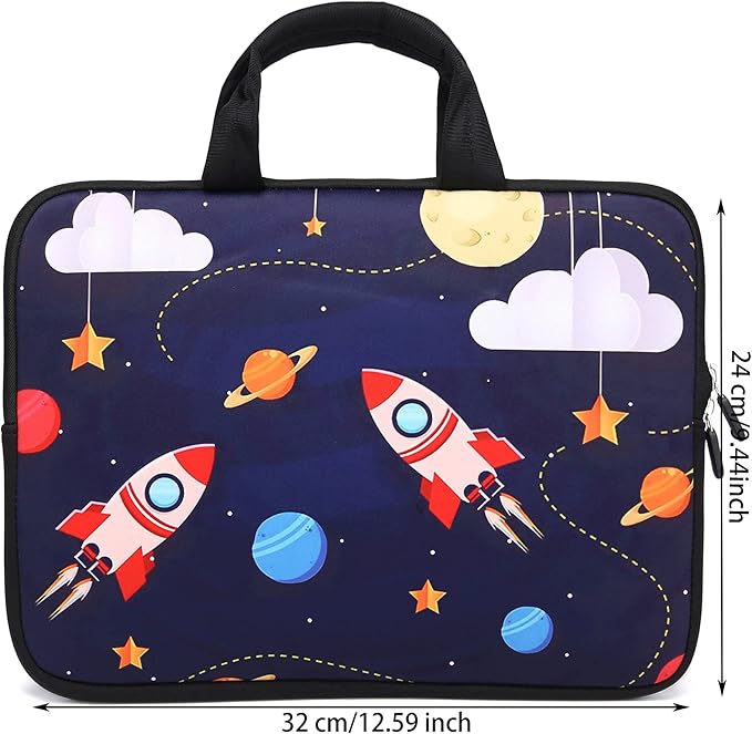 11" 11.6" 12" 12.1" 12.5" inch Laptop Carrying Bag Chromebook Case Notebook Ultrabook Bag Tablet Cover Neoprene Sleeve Fit Apple MacBook Air Samsung Google Acer HP DELL Lenovo Asus (Cool Rocket)
