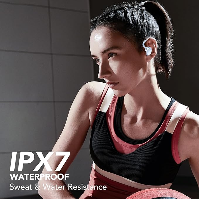 KT1 Wireless Earbuds V5.3 Bluetooth Earbuds 120Hrs Playtime, 4.7g Mini Size Painless Wear, IPX7 Waterproof, Deep Bass 2.0, Over-Ear Ear Buds Wireless Bluetooth Headphones for Sport Running (Blue)