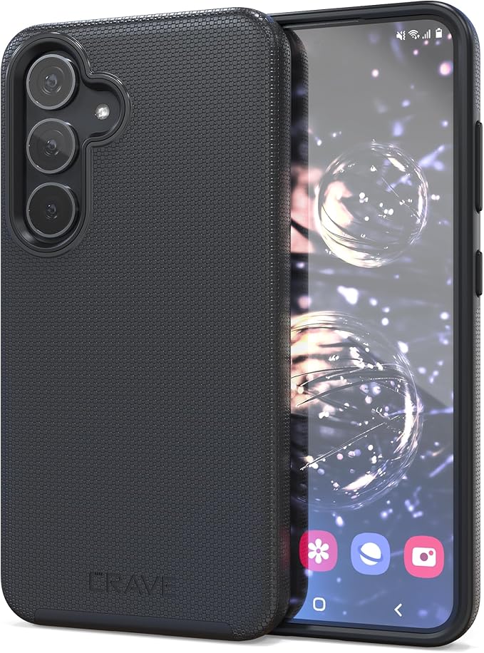 Crave Dual Guard for Samsung Galaxy S24 Case, Shockproof Protection Dual Layer Case for Samsung Galaxy S24 - Black