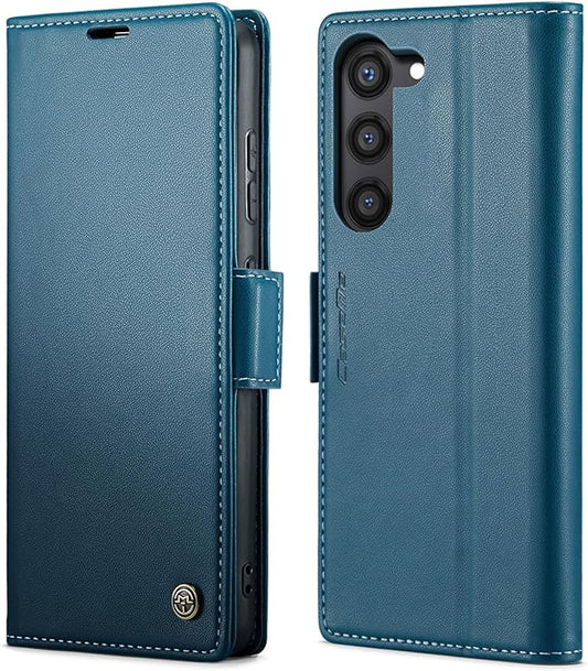 SINIANL Samsung Galaxy S24 Plus Wallet Case with RFID Blocking, Galaxy S24+ Case Wallet for Women & Men with Card Holder, Magnetic Clasp, Kickstand, Leather Book Folio Case - Blue