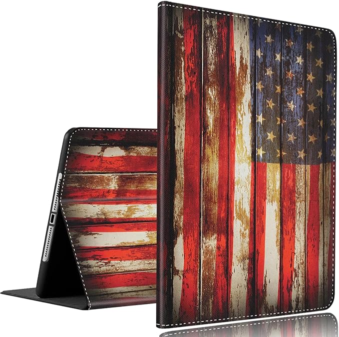 Case for Samsung Galaxy Tab A9 Plus 11 inch 2023，Slim Fit Foldable Standing Cover Case with Auto Sleep/Wake for Galaxy Tab A9+ 11’2023 (SM-X210/X216/X218)，Vintage USA Flag