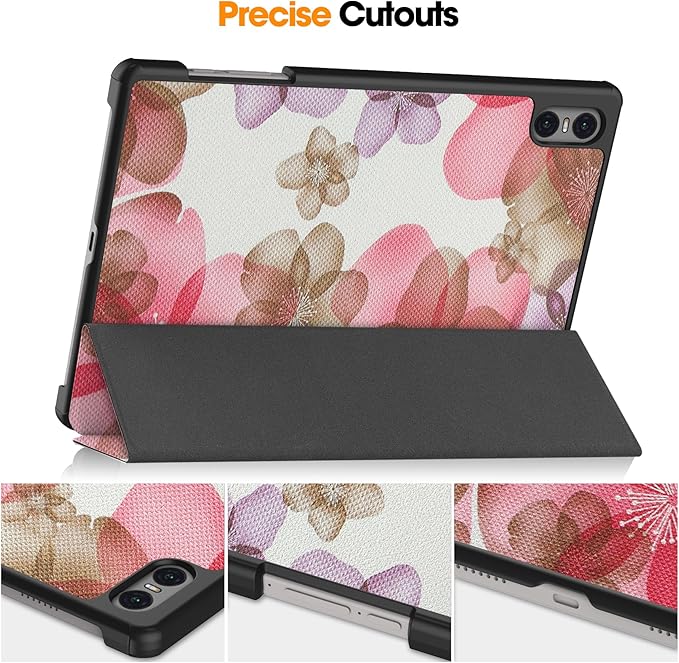 Case for TECLAST T50 Pro 11 inch Tablet, Folding Folio Ultra-Thin PU Leather Stand Case Cover for Teclast T50 Pro Flower