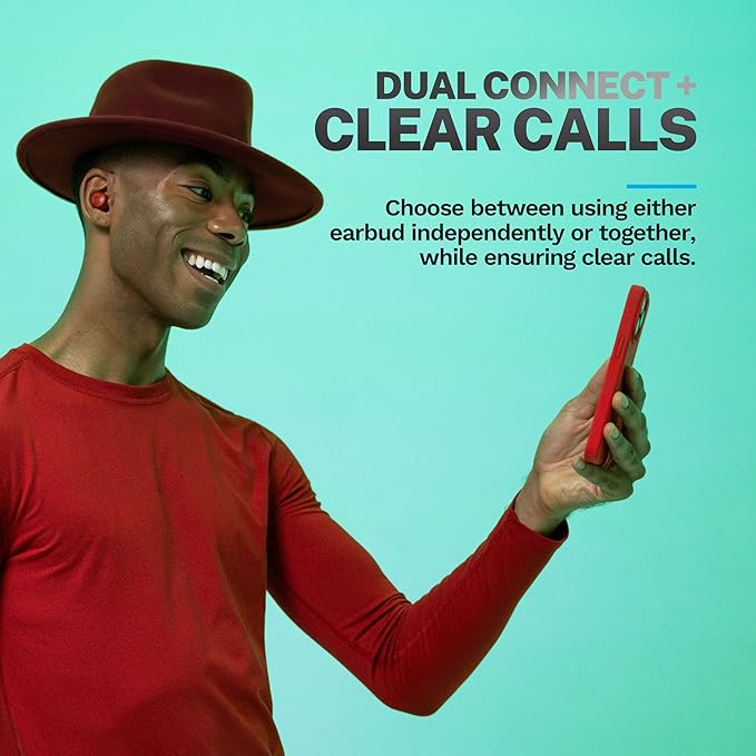 JLab Go Air Pop+ True Wireless Bluetooth Earbuds in Rose Plus Cloud Foam Mnemonic Earbud Tips