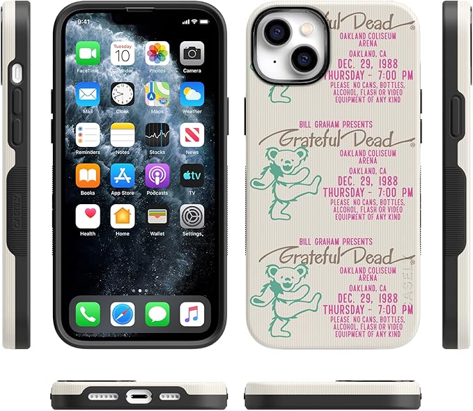 Casely iPhone 14 Case | Miracle Ticket | Grateful Dead Vintage | Compatible with MagSafe | Bold Protective Design