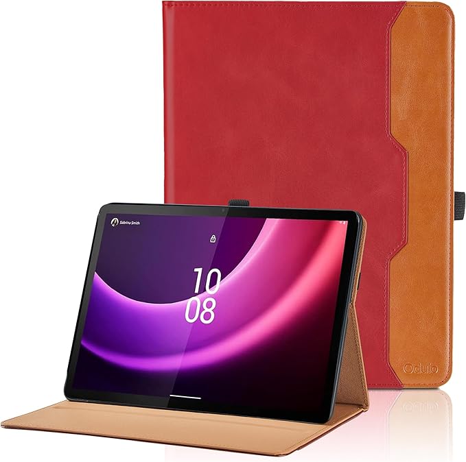 Case for Lenovo Tab P11 Gen 2 11.5 Inch 2023 (TB350FU/TB350XU) - PU Leather Business Folio Case with Pocket, Multi-Angle Viewing for Lenovo Tab P11 2nd Gen Tablet Cover, Red