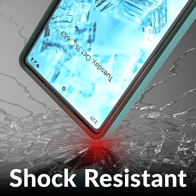 Crave Dual Guard for Google Pixel 6a Case, Shockproof Protection Dual Layer Case for Google Pixel 6a - Aqua