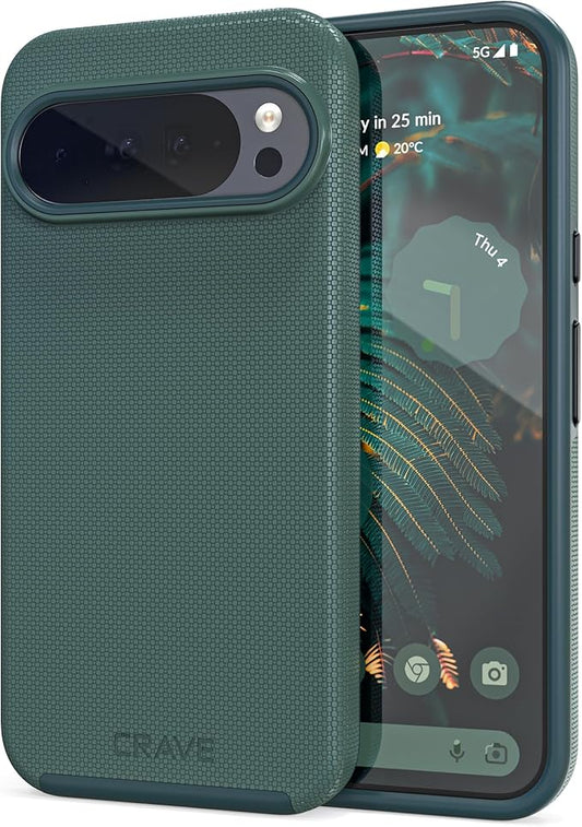 Crave Dual Guard for Google Pixel 10 Pro XL Case, Shockproof Protection Dual Layer Case for Google Pixel 10 Pro XL - Forest Green
