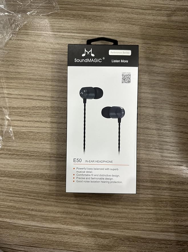 SoundMAGIC E50 Wired Earbuds No Microphone in Ear Monitor HiFi Earphones Noise Isolating Headphones Comfortable Fit Gunmetal