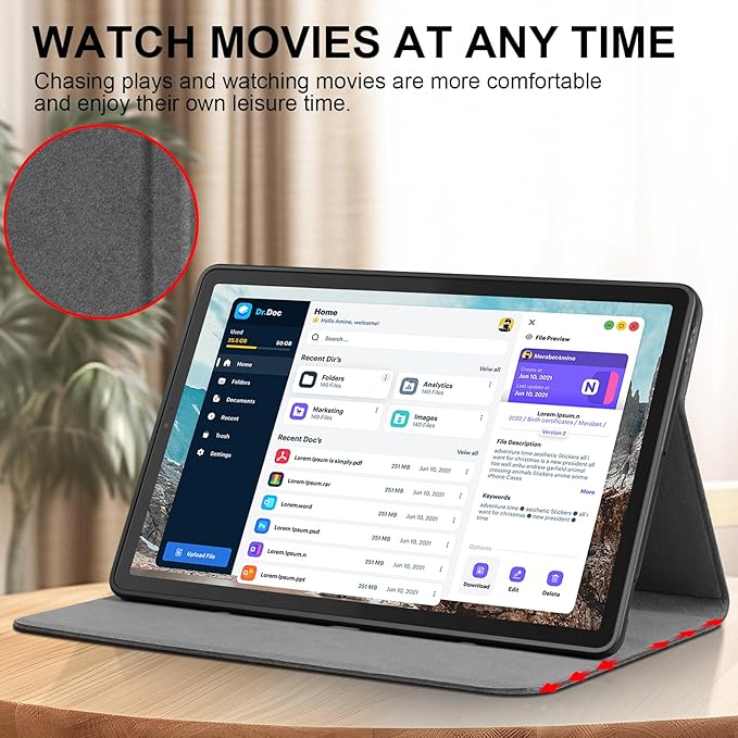 for Samsung Galaxy Tab S5E 10.5 inch Case 2019 Model(SM-T720/T725C/T727) Genuine Leather Cover Protective Shell,Auto Wake/Sleep.Black