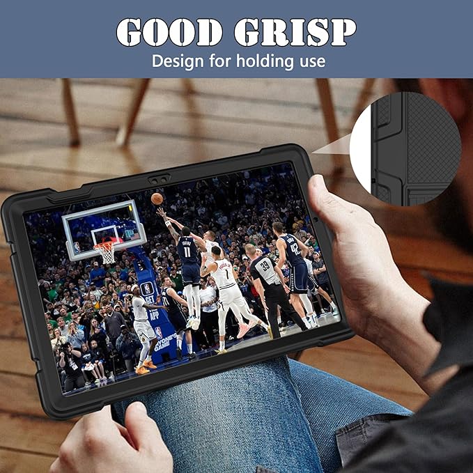 Rantice Case for Samsung Galaxy Tab A9+/A9 Plus 11", Heavy Duty Shockproof Rugged Protective Case with Kickstand for Galaxy Tab A9+/A9 Plus 11 Inch (SM-X210/X216/X218), Black