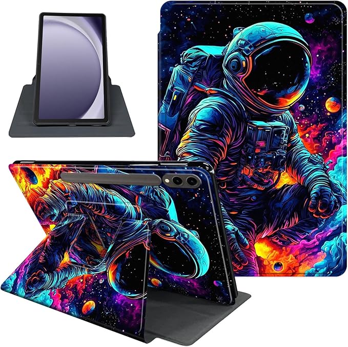 Case for Samsung Galaxy Tab S10 Ultra/Tab S9 Ultra 14.6-Inch, 360 Degree Rotating Folio Stand Smart Cover for Galaxy Tab S10 Ultra/ S9 Ultra 14.6'', Auto Sleep/Wake, Astronaut