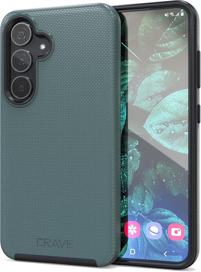 Crave Dual Guard for Samsung Galaxy S24 Case, Shockproof Protection Dual Layer Case for Samsung Galaxy S24 - Forest Green