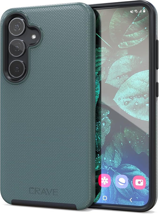 Crave Dual Guard for Samsung Galaxy S24 Case, Shockproof Protection Dual Layer Case for Samsung Galaxy S24 - Forest Green