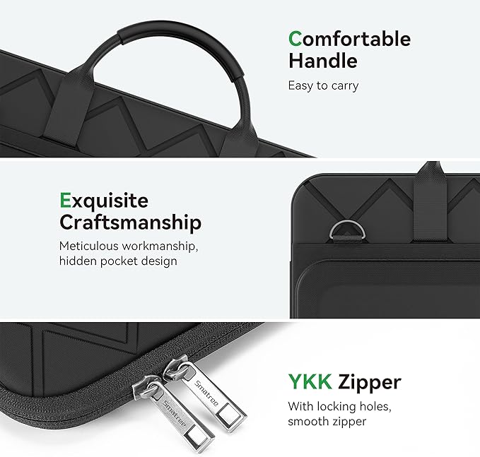 Smatree CityShield Laptop Shoulder Case for 15 inch Microsoft Surface Laptop 6/5/4/3, Case with External Accessory Pocket and Handle (MC04)