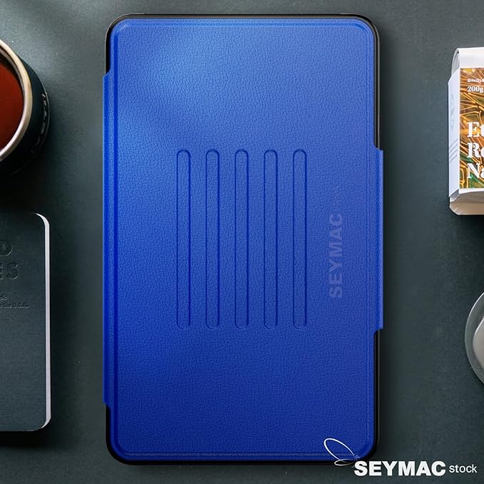 SEYMAC stock Case for Samsung Galaxy Tab A9 8.7'', Case with Magnetic Multi-Angles Stand, Card Slot for Galaxy Tab A9 8.7'' SM-X110/X115/X117, (Blue)
