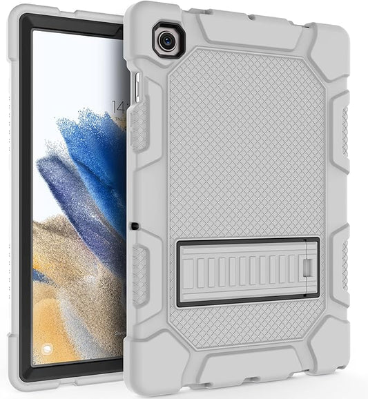 Samsung Galaxy Tab A8 Case with Kickstand, Hybrid Shockproof Rugged Cover for Samsung A8 Tablet 10.5 Inch (SM-X200/X205/X207), Gray+Black