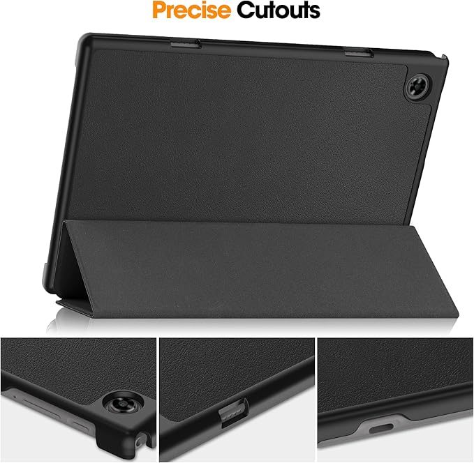 Case for TECLAST M40 Pro 10.1 inch Tablet, Folding Folio Ultra-Thin PU Leather Stand Case Cover for TECLAST / P20HD / P20S Black