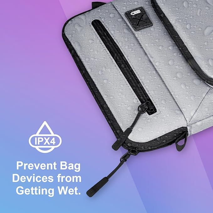 13-14 Inch Laptop Sleeve, Compatible with MacBook Pro 14 (M4–M1), MacBook Air 13/15 (M3/M2), Surface Laptop 4/5, iPad Pro 12.9 (6th–3rd Gen), & More – Waterproof Case with Handle