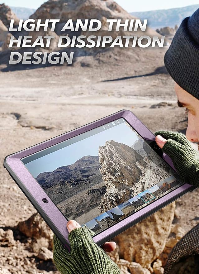 SUPCASE for iPad 9th Generation Case with Screen Protector (Unicorn Beetle Pro), [Built-in Stand] Heavy Duty Rugged Protective Case for iPad 10.2 9th / 8th / 7th Generation (2021/2020/2019), Purple