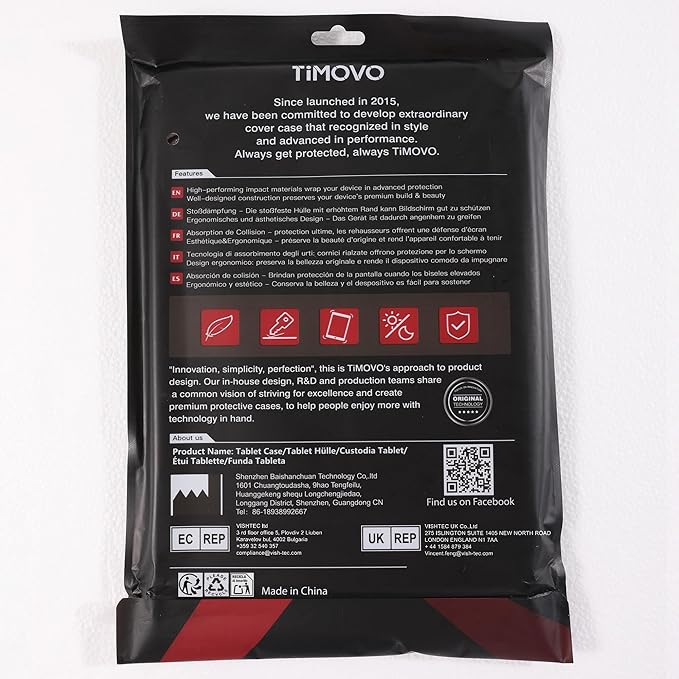 TiMOVO Universal Case for 9-11 Inch Tablet, 360 Degree Rotating Stand Protective Cover with Pen Pocket for 9 10 10.1 Inch Android Touchscreen Tablet, Vintage Red