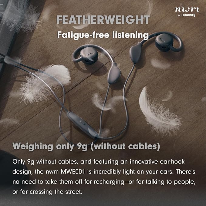 nwm NTT Sonority Wired On-Ear Speakers (Earbuds) with PSZ Technology MWE001 Dark Brown