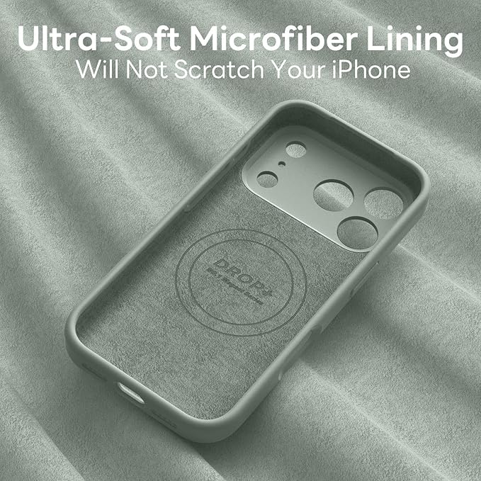 Vooii Magnetic Compatible with iPhone 17 Pro Max Case (Compatible with Magsafe) (Upgraded Camera Protection) Liquid Silicone Shockproof Full Body Protective Phone Cover for Women Men, Calke Green