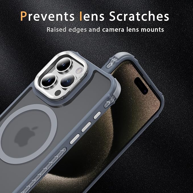 16 ProMax Case Magnetic for iPhone 16 Pro Max 6.7 inch, Supports Wireless Charging,Compatible with MagSafe, Magnetic Case for iPhone 16 Pro Max, Grey