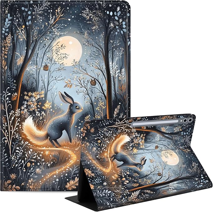 Case for Samsung Galaxy Tab S10 Ultra/Galaxy Tab S9/S8 Ultra 14.6-Inch, Slim PU Leather Stand Cover with Auto Wake/Sleep, Multi-Angle Viewing & Shockproof, Hare