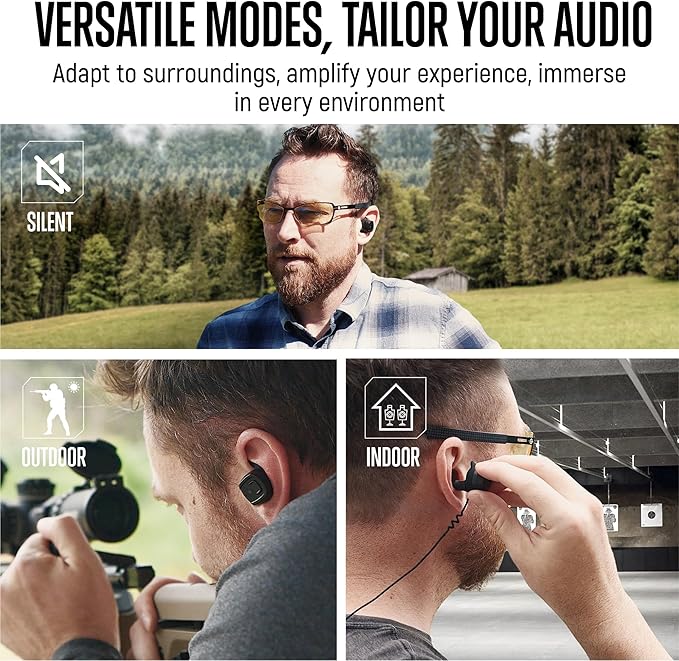 GLORYFIRE Shooting Ear Protection Earplugs, Bluetooth Hearing Protection Earbuds for Noise Reduction