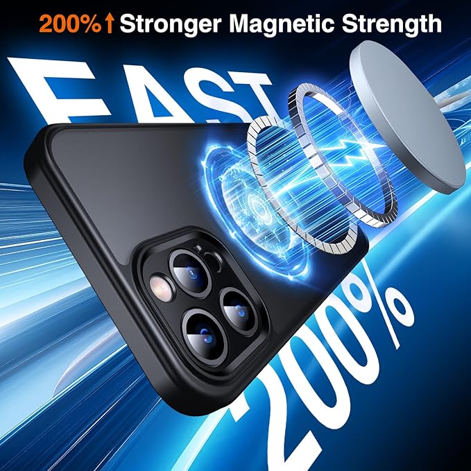 360° O-Ring MagStander for iPhone 12 Pro Max Case with Magnetic Kickstand Ring Holder [Compatible with MagSafe][360°Rotate Stand][Military Shockproof] iPhone 12 Pro Max Phone Cover Black