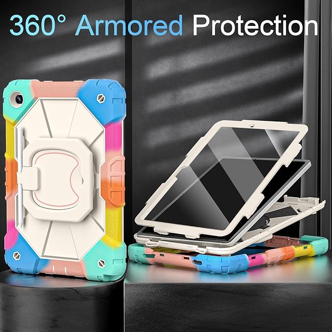 Case for Samsung Galaxy Tab A9+/ A9 Plus Case 11" 2023 (SM-X210/X216/X218) with Screen Protector/360 Rotating Stand,Military Grade Shockproof Cover for Galaxy Tab A9 Plus Cases