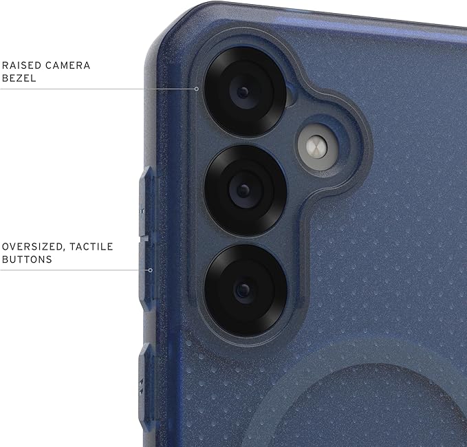 URBAN ARMOR GEAR UAG Designed for Samsung Galaxy S25 Case 6.2" DOT - Compatible with Magnetic Charging Slim Transparent Rugged Military Drop Tested Protective Cover, Cloud Blue