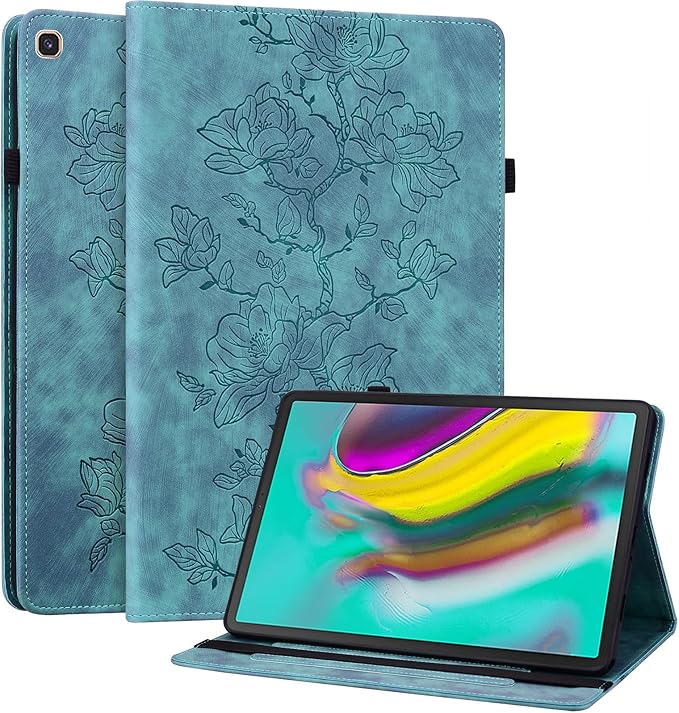 Case for Samsung Galaxy Tab S5e 10.5 2019 Model SM-T720/T725/T727, Slim PU Leather Folio Cover with Multi-Angle Stand and Pen Holder, Light Green