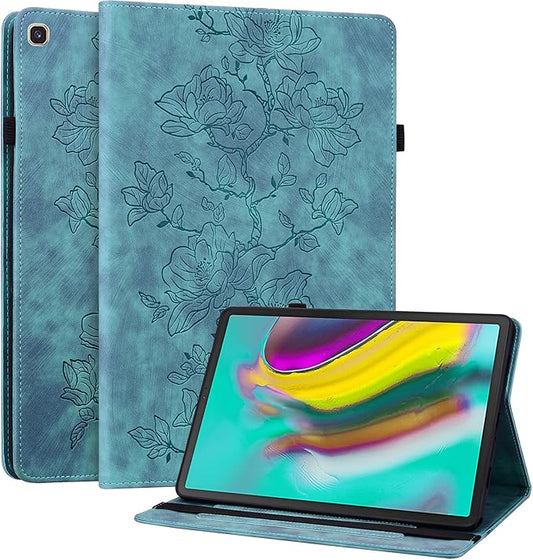 Case for Samsung Galaxy Tab S5e 10.5 2019 Model SM-T720/T725/T727, Slim PU Leather Folio Cover with Multi-Angle Stand and Pen Holder, Light Green