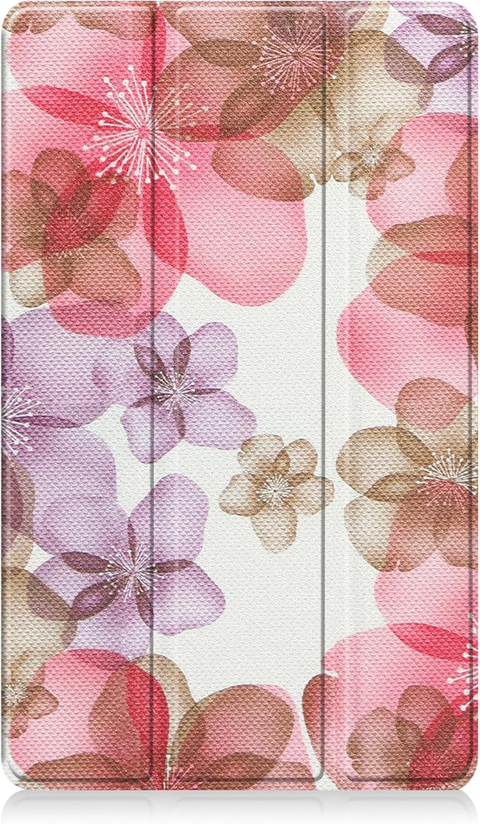 Case for Lenovo Tab One 8.7'' / Tab K9, Folding Folio Ultra-Thin PU Leather Stand Case Cover with Auto Wake/Sleep for Lenovo Tab K9 8.7 Inch Flower