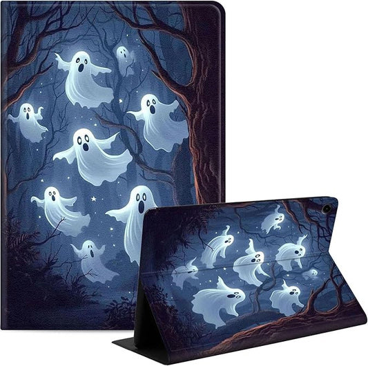 Case for Samsung Galaxy Tab A9 8.7-Inch 2023, Slim PU Leather Stand Cover with Auto Wake/Sleep, Multi-Angle Viewing & Shockproof, Ghosts Flying