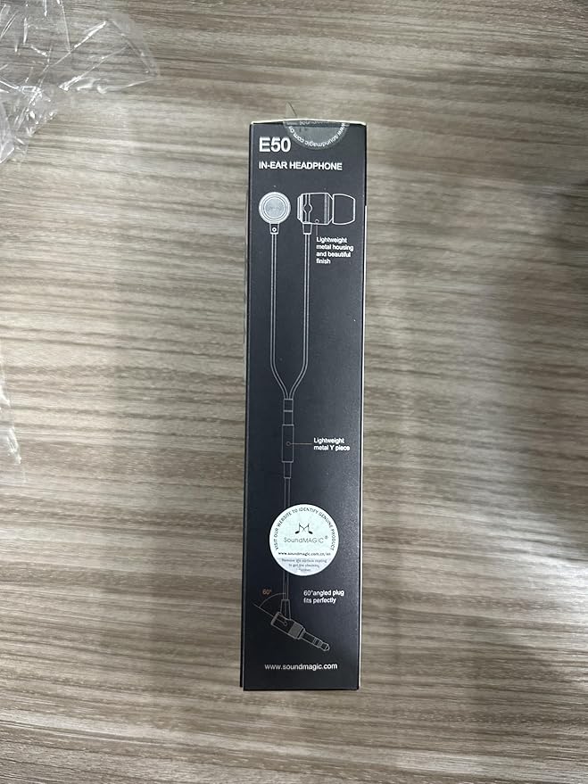 SoundMAGIC E50 Wired Earbuds No Microphone in Ear Monitor HiFi Earphones Noise Isolating Headphones Comfortable Fit Black Gold