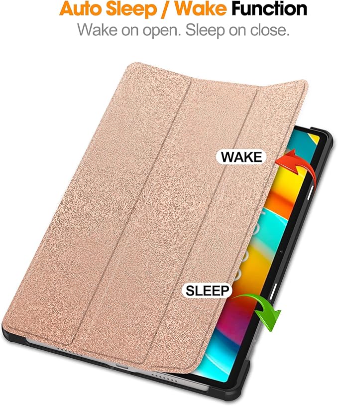 Case for TECLAST T50 Pro 11 inch Tablet, Folding Folio Ultra-Thin PU Leather Stand Case Cover for Teclast T50 Pro Rose Gold