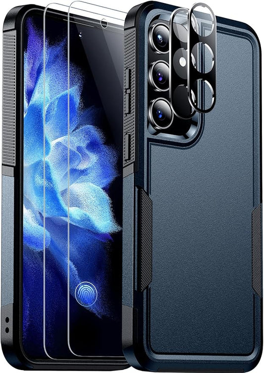 Red2Fire for Samsung Galaxy S24 Case, [Military Grade Drop Protection] Non-Slip Heavy Duty Full Body Shockproof Protection Phone Case for S24 Case 6.2 inch, Seablue