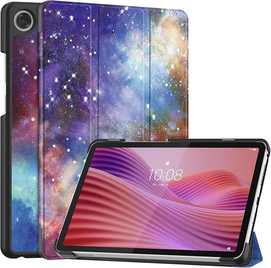 Case for Lenovo Tab One 8.7'' / Tab K9 Case, Folding Folio Ultra-Thin PU Leather Stand Case Cover with Auto Wake/Sleep for Lenovo Tab K9 8.7 Inch Outer Space