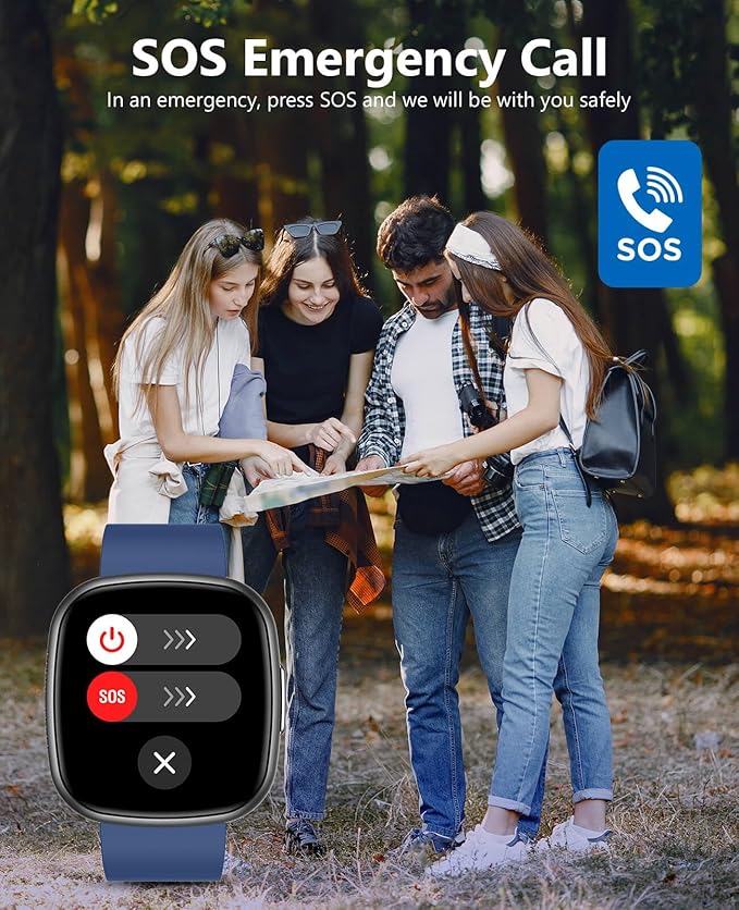 Smart Watch for Men with Bluetooth Call, 1.72" Super Retina HD Display with Sleep, 24/7 Heart Rate HRV Spo2 Monitor, Waterproof Square Fitness Tracker, 135 Sport Modes, Smartwatch for Android iPhone