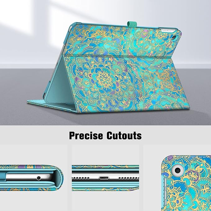 Fintie Case for iPad 9th / 8th / 7th Generation (2021/2020/2019) 10.2 Inch - [Corner Protection] Multi-Angle Viewing Stand Cover with Pocket & Pencil Holder, Auto Sleep Wake, Shades of Blue