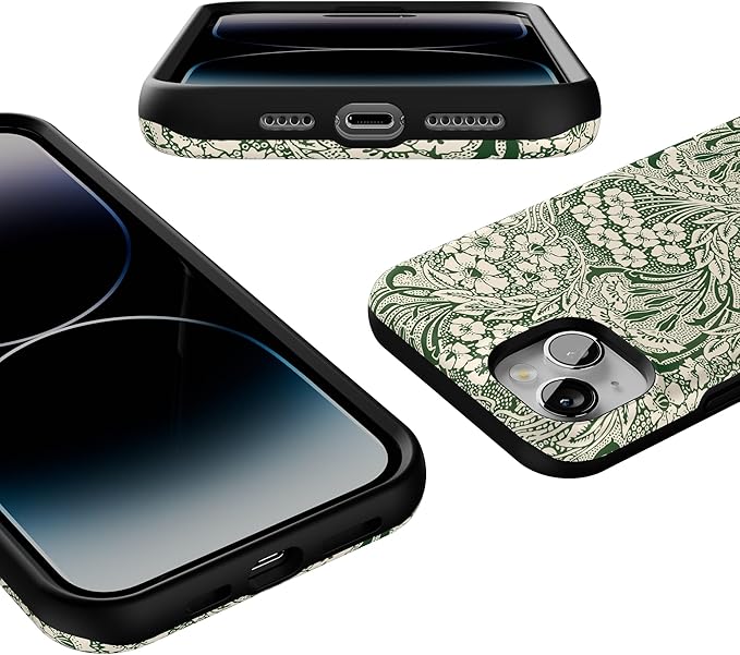 Casely iPhone 14 Case | Mystic Meadow | Green Gardens | Compatible with MagSafe | Bold Protective Design