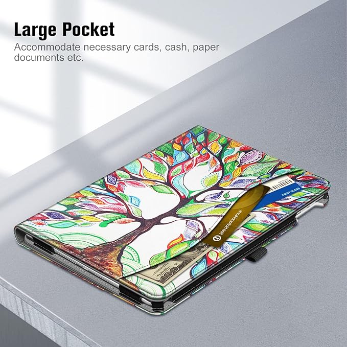 Fintie Case for iPad 9th / 8th / 7th Generation (2021/2020/2019) 10.2 Inch - [Corner Protection] Multi-Angle Viewing Stand Cover with Pocket & Pencil Holder, Auto Sleep Wake, Love Tree
