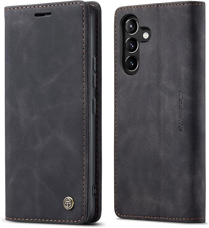 for Samsung Galaxy A54 5G Case, Flip Wallet Leather Case with Card Holder Magnetic Closure Shockproof Kickstand Protective Phone Cases Cover for Galaxy A54 6.4 Inch,Black