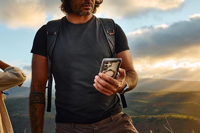 URBAN ARMOR GEAR UAG for Samsung Galaxy S25 Case 6.2" with Kickstand Plasma XTE - Compatible with Magnetic Charging Transparent Rugged Military Drop Tested Protective Cover, Ash/Titanium