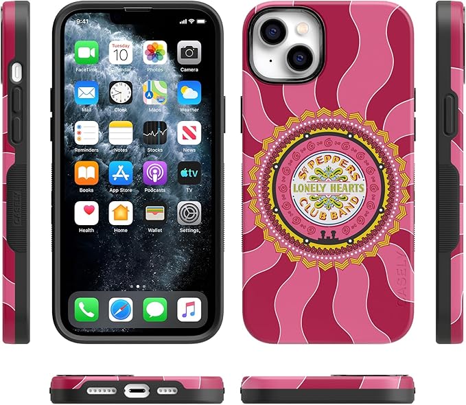Casely iPhone 14 Case | Beatles | Lonely Hearts Club | SGT. Pepper's | Compatible with MagSafe | Bold Protective Design